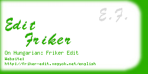 edit friker business card